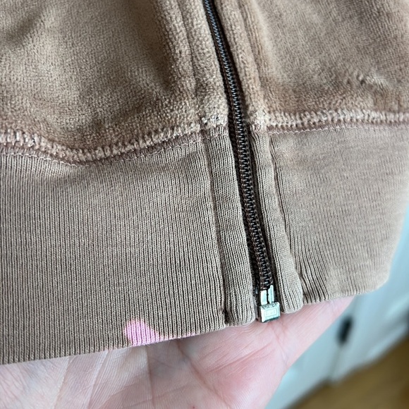 🛍️Mocha⚡️Juicy Couture Vintage Velour Hoodie preloved XL c2001 - Picture 8 of 9